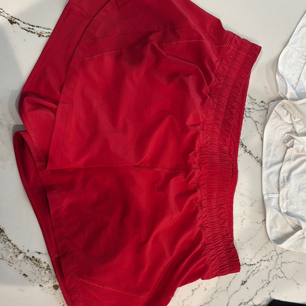 Lululemon Athletica Red Athletic Shorts Lightweight Breathable
